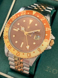 1972 Rolex GMT Master 18k/Steel Root Beer 1675 Box & Booklets