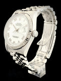 1998 Rolex OP Datejust White Roman Numeral Dial on Jubilee 16234
