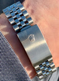 1970 Rolex Datejust Linen Sigma Dial Stainless Steel Jubilee Bracelet 1600