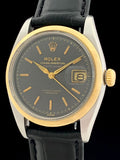 1955 Rolex "Red" Datejust Black Gilt Dial 14K Gold & Steel Bubbleback 6304