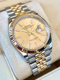 2020 Rolex OP Datejust 36 18k Gold/Steel 126233 Box & Papers