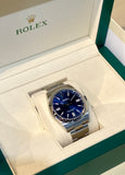 2021 Rolex Oyster Perpetual Stainless Steel Blue Dial 124300 Box & Papers