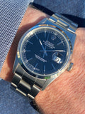 1997 Rolex OP Datejust Black Dial S.Steel Case Oyster Bracelet Ref. 16200