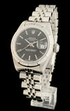 1987 Ladies Rolex Oyster Perpetual Date Black Dial Box/Papers 69190