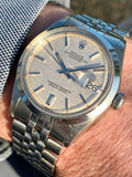 1970 Rolex Datejust Linen Sigma Dial Stainless Steel Jubilee Bracelet 1600