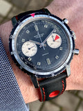 1969 Breitling Geneve Sprint Chronograph Stainless Steel Panda Dial Ref 2010