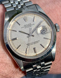 1970 Rolex Datejust Linen Sigma Dial Stainless Steel Jubilee Bracelet 1600
