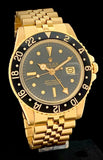 1978 Rolex GMT Master Solid 18K Gold Black Nipple Dial 1675/8