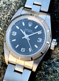 1999 Ladies Rolex Oyster Perpetual Black Dial Stainless Steel Oyster Bracelet 76030