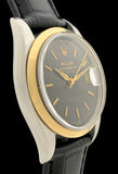 1955 Rolex "Red" Datejust Black Gilt Dial 14K Gold & Steel Bubbleback 6304