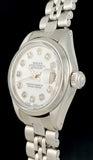 1973 Ladies Rolex Oyster Perpetual Datejust Diamond Dial Stainless Steel 6916