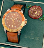 1972 Rolex GMT Master 18k/Steel Root Beer 1675 Box & Booklets