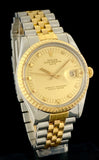 1983 Rolex Oyster Perpetual Date 2-Tone 18k Gold/Steel Rare Dial 15053