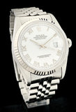 1998 Rolex OP Datejust White Roman Numeral Dial on Jubilee 16234