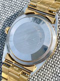 1981 Rolex Oyster Perpetual Date Blue Shantung Dial Gold/Steel Case 1550
