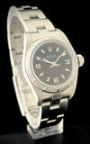 1999 Ladies Rolex Oyster Perpetual Black Dial Stainless Steel Oyster Bracelet 76030
