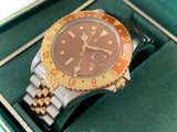 1972 Rolex GMT Master 18k/Steel Root Beer 1675 Box & Booklets