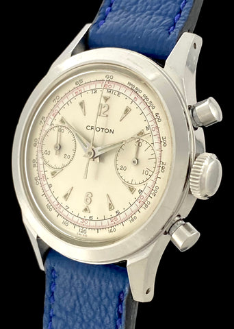 1940's Croton Clamshell Early Waterproof Chronograph