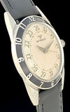 1940's Wittnauer 24 Hour Dial Black Enamel Bezel Stainless Steel 2442