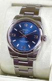 2010 Rolex Oyster Perpetual Air-King Blue "Explorer" Style Dial 114200