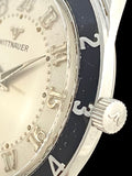 1940's Wittnauer 24 Hour Dial Black Enamel Bezel Stainless Steel 2442