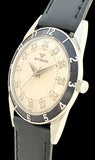 1940's Wittnauer 24 Hour Dial Black Enamel Bezel Stainless Steel 2442