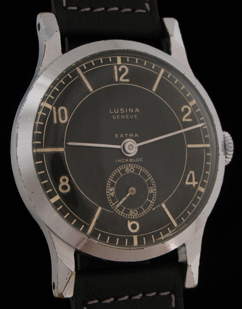 Lusina Geneve Extra Art Deco Black Sector Dial Meticulous Watches