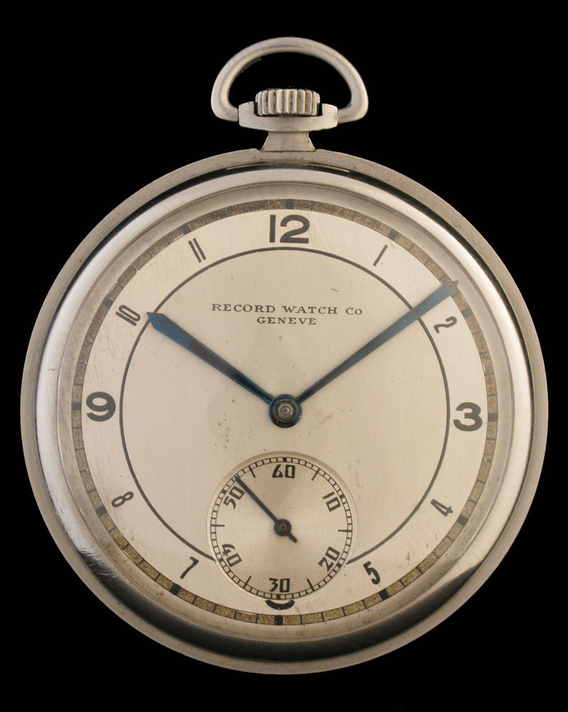 Record Watch Co. Art Deco Pocket Watch Meticulous Watches