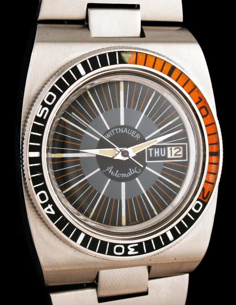 Vtg Wittnauer Two-Tone Diver Watch Wittnauer Super Compressor 1960 main image 2