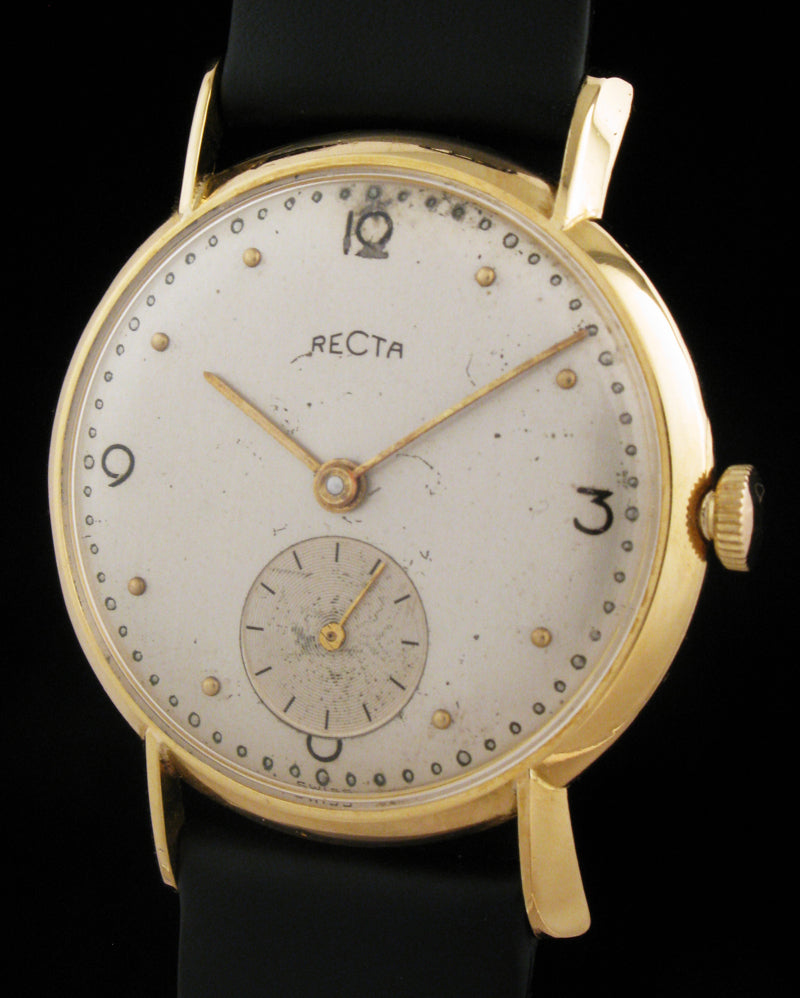 Recta 18k Gold 1930's Art Deco Dress Watch  Meticulous Watches
