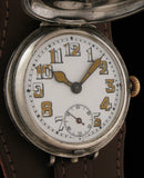 Early Rolex Full Hunter S.Silver Trench Watch SOLD