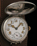 Early Rolex Full Hunter S.Silver Trench Watch SOLD