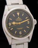 1953 Rolex Explorer Honeycomb Gilt Dial Model 6350 Lollipop Seconds