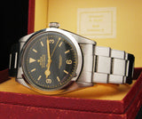 1953 Rolex Explorer Honeycomb Gilt Dial Model 6350 Lollipop Seconds