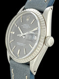 1973 Rolex Datejust 1603 Steel Slate Gray Sigma Dial 18K Markers/Hands