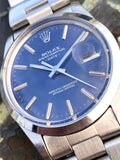 1981 Rolex Oyster Perpetual Date 15000 Quick-Set w/Blue Dial Box & Papers