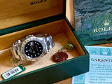 2001 Rolex Explorer II Black Dial 16570 Complete Set Box & Papars