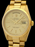 1991 Rolex Day-Date President 18K Gold With Tapestry Dial Model 18238