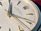 1952 Solid 14K Gold Rolex 6092 Bombay Lugs Honeycomb Dial