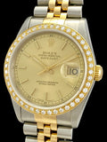 1998 Rolex Datejust Two-Tone 18k & Steel W/Diamond Bezel 16233