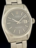 1969 Rolex Oyster Perpetual Date Slate Gray Dial Rivet Bracelet Ref 1500