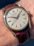 1952 Solid 14K Gold Rolex 6092 Bombay Lugs Honeycomb Dial
