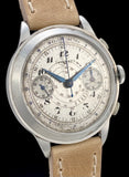 1930s Art Deco 39mm Tavannes Chronograph Staybrite Stainless Steel Snail Dial