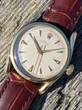1952 Solid 14K Gold Rolex 6092 Bombay Lugs Honeycomb Dial