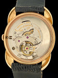 1950's 14k Gold LeCoultre Powermatic Black Dial Fancy Lugs Power Reserve