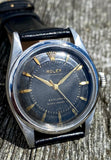 Rare 1953 Rolex Explorer 6298 Black Gilt Dial Large Bubbleback