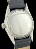 Rare 1953 Rolex Explorer 6298 Black Gilt Dial Large Bubbleback