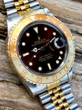 1987 Rolex GMT-Master Root Beer Tiger Eye Gilt Tritium Dial 18k/Steel 16753