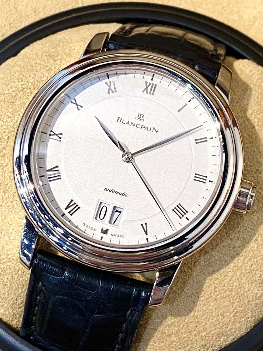 Blancpain Villeret 18k White Gold Grande Date Ultra Slim Automatic