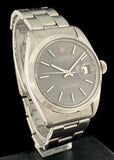 1969 Rolex Oyster Perpetual Date Slate Gray Dial Rivet Bracelet Ref 1500